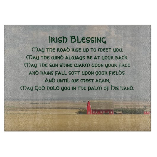 Traditionele Ierse Zegen Gouden Tarwevelden Snijplank (Voorkant)