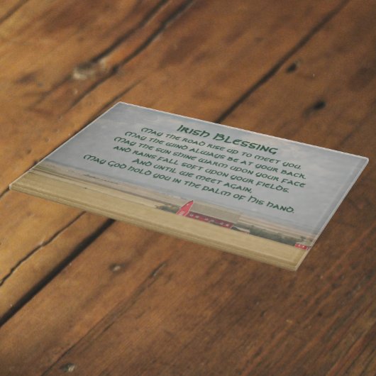 Traditionele Ierse Zegen Gouden Tarwevelden Snijplank