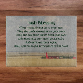 Traditionele Ierse Zegen Gouden Tarwevelden Snijplank