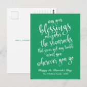 Traditionele Ierse Zegen St. Patrick's Dag Briefkaart (Voorkant / Achterkant)