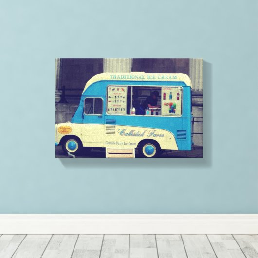 Traditionele  ijskauwtruck canvas afdruk (Insitu (Houten vloer))