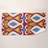 Traditionele ikatstof naadloos patroon badhanddoek (Badhanddoek)