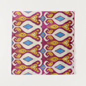 Traditionele ikatstof naadloos patroon wandkleed (Voorkant (horizontaal))