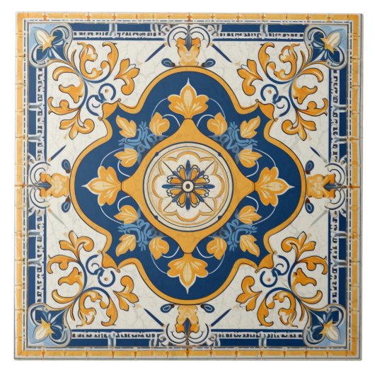 Traditionele India Traditionele Sierkunst 1 Tegeltje (Voorkant)