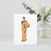 Traditionele Indiaas bruiloft bespaart de datum Ka Aankondigingskaart (Staand voorkant)