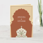 Traditionele Indiase Arch Terracotta Fotobruiloft (Voorkant)