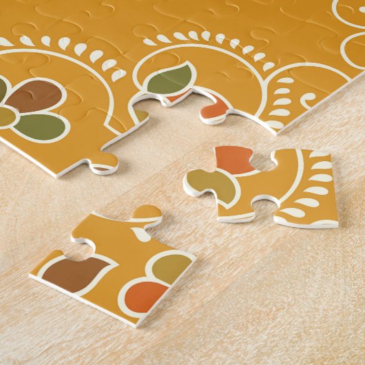 Traditionele Indiase damast, naadloos patroon. Legpuzzel (Zijkant)