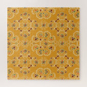 Traditionele Indiase damast, naadloos patroon. Legpuzzel (Horizontaal)