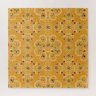 Traditionele Indiase damast, naadloos patroon. Legpuzzel