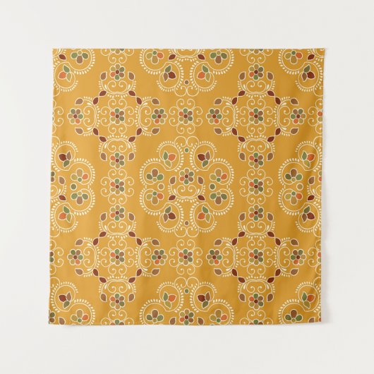 Traditionele Indiase damast, naadloos patroon. Wandkleed (Voorkant)