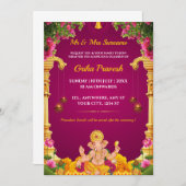 Traditionele Indiase Griha Pravesh Kaart (Voorkant / Achterkant)