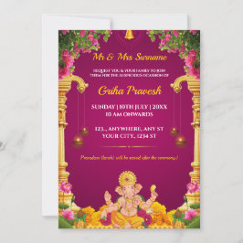 Traditionele Indiase Griha Pravesh Kaart