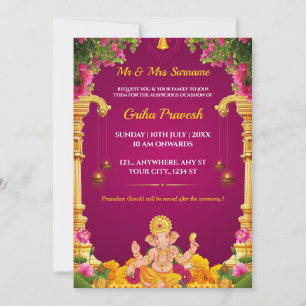 Traditionele Indiase Griha Pravesh Kaart