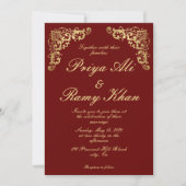 Traditionele Indiase huwelijksuitnodiging Kaart (Voorkant)