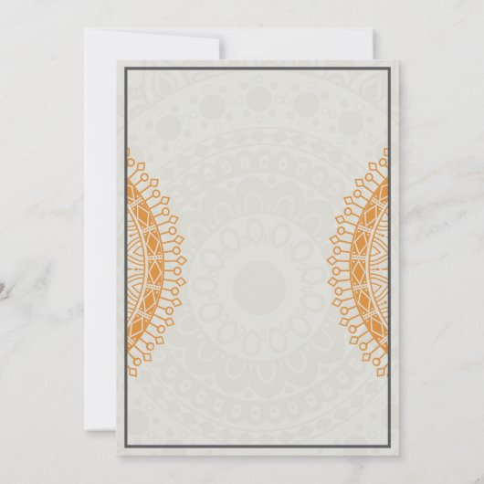 traditionele indiase huwelijksuitnodiging kaart (Achterkant)