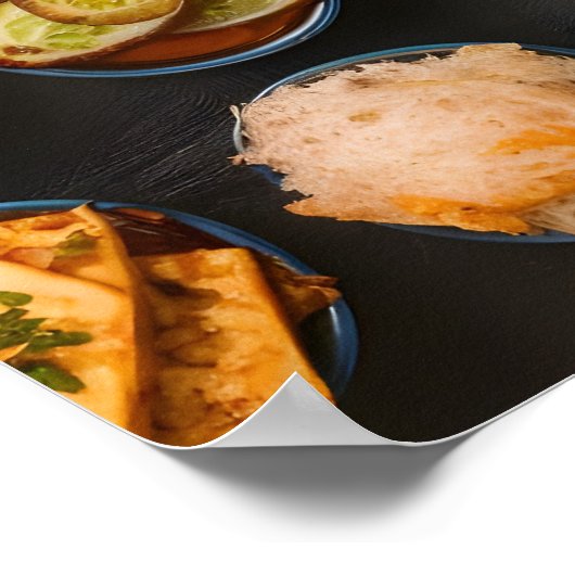 Traditionele Indiase keuken Spread Poster (Hoek)