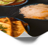 Traditionele Indiase keuken verspreid Poster (Hoek)