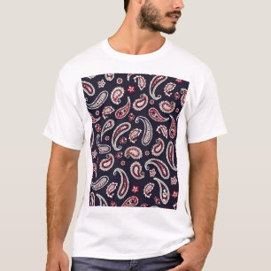 Traditionele Indiase paisley, marine patroon. T-shirt