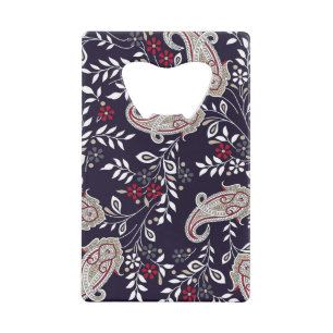 Traditionele Indiase paisley, naadloos patroon. Creditkaart Flessenopener