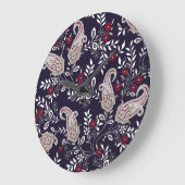 Traditionele Indiase paisley, naadloos patroon. Grote Klok (Hoek)