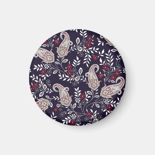 Traditionele Indiase paisley, naadloos patroon. Magneet (Voorkant)