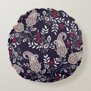 Traditionele Indiase paisley, naadloos patroon. Rond Kussen