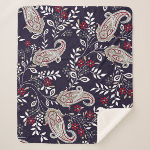 Traditionele Indiase paisley, naadloos patroon. Sherpa Deken