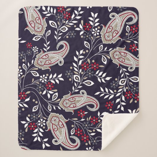 Traditionele Indiase paisley, naadloos patroon. Sherpa Deken (Voorkant)