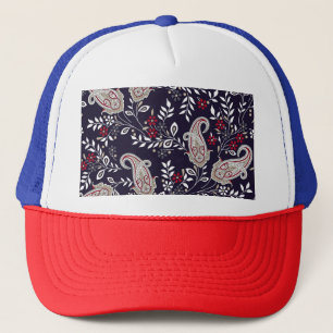 Traditionele Indiase paisley, naadloos patroon. Trucker Pet