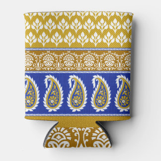 Traditionele Indiase paisley, naadloze grens Blikjeskoeler