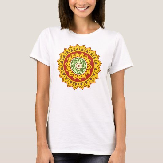 Traditionele Indiase stijl Mandana T-shirt (Voorkant)