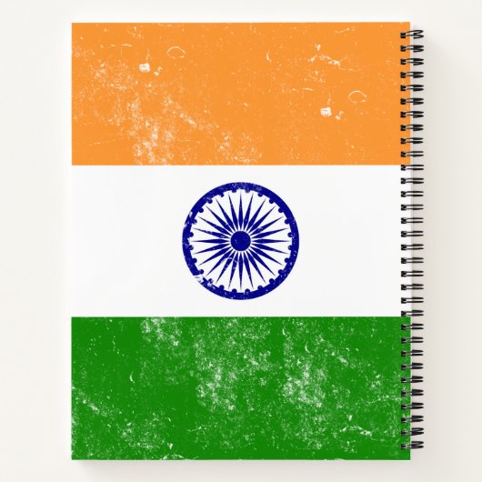 Traditionele Indiase vlag Recipe Cookbook Notitieboek (Achterkant)