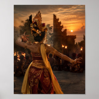 Traditionele Indonesische Dans en Kecak Poster