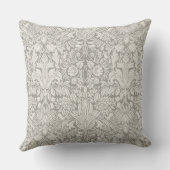 Traditionele ingetogen formele witte damast buitenkussen (Achterkant)