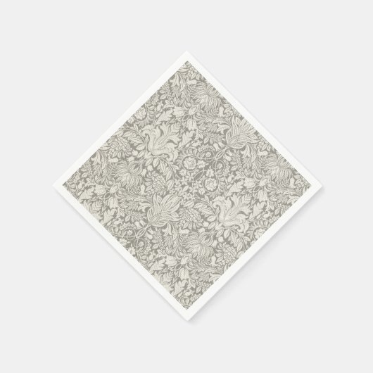 Traditionele ingetogen formele witte damast servetten (Hoek)