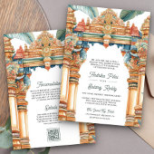 Traditionele ingewikkelde boog Zuid-Indiase bruilo Kaart