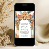 Traditionele ingewikkelde boog Zuid-Indiase bruilo Kaart