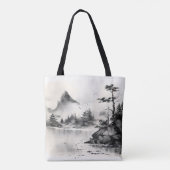 Traditionele inktschildering meer tote bag (Achterkant)