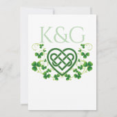 Traditionele Irish Celtic Love Knot en Shamrocks Kaart (Achterkant)