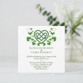 Traditionele Irish Celtic Love Knot en Shamrocks Kaart (Staand voorkant)