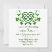 Traditionele Irish Celtic Love Knot en Shamrocks Kaart (Voorkant)
