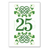 Traditionele Irish Celtic Love Knot en Shamrocks Kaart (Achterkant)