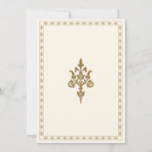 Traditionele islamitische bruiloft rond crème en g kaart (Achterkant)