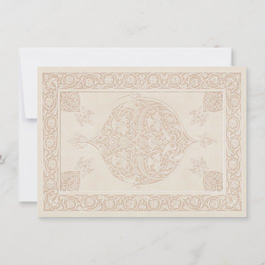 Traditionele Islamitische Kalligrafie Bruiloft RSV Kaart (Achterkant)