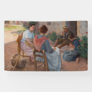 Traditionele Italiaanse familie ( Italië) Spandoek
