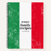Traditionele Italiaanse vlag Recipe Cookbook Notitieboek (Voorkant)