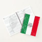 Traditionele Italiaanse vlag Recipe Cookbook Notitieboek (Binnen)