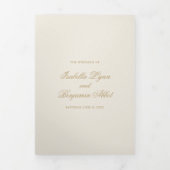 Traditionele Ivoren Formele Elegante Bruiloft Drieluik Uitnodiging (Cover)