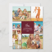 Traditionele jaarklieder fotocollage | Rood Feestdagenkaart (Voorkant)