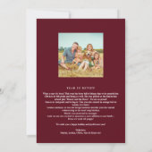 Traditionele jaarovertzicht fotocollage | Rood Feestdagenkaart (Achterkant)